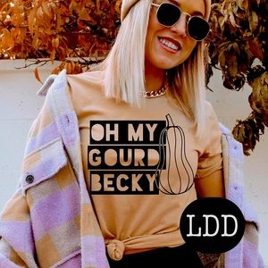 “ oh my gourd” screen print tee. #fall #halloween 🎃